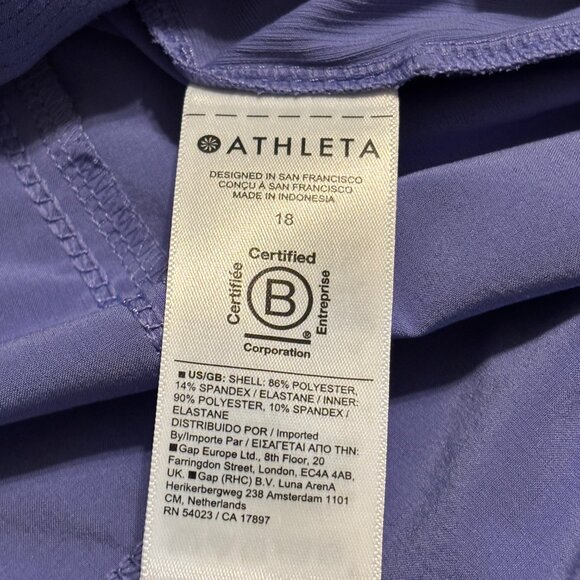 Athleta Purple Skort Women’s Size 18 Built-In Shorts Pockets Activewear - Picture 9 of 10